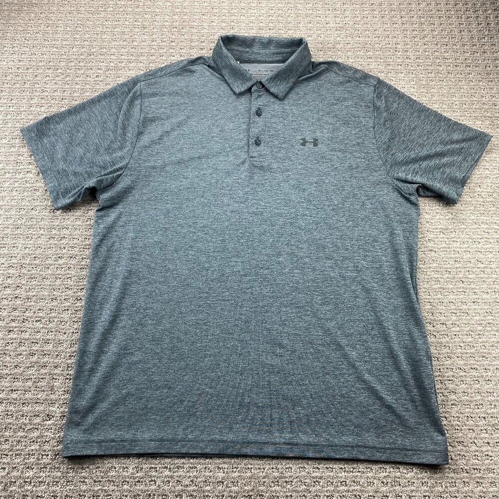 Under Armour Men's Heathered Gray Polo Shirt